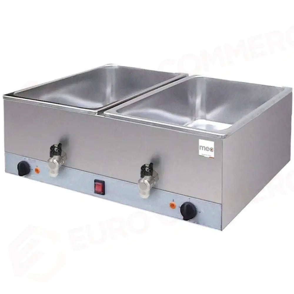 Bagnomaria Da Banco Mec BM2v - 2 Vasche Con Rubinetto