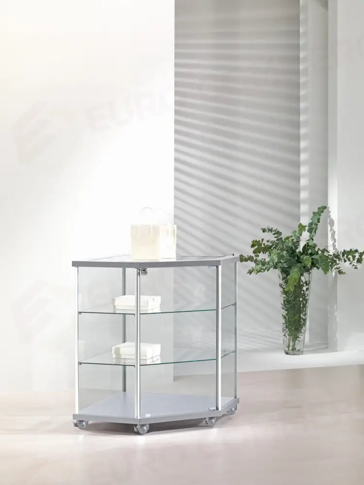 BANCHI VENDITA VETRINE ALLUMINIO ANGOLARI ALLDESIGN 73X73X92 CM - 70/B - ITALVETRINE