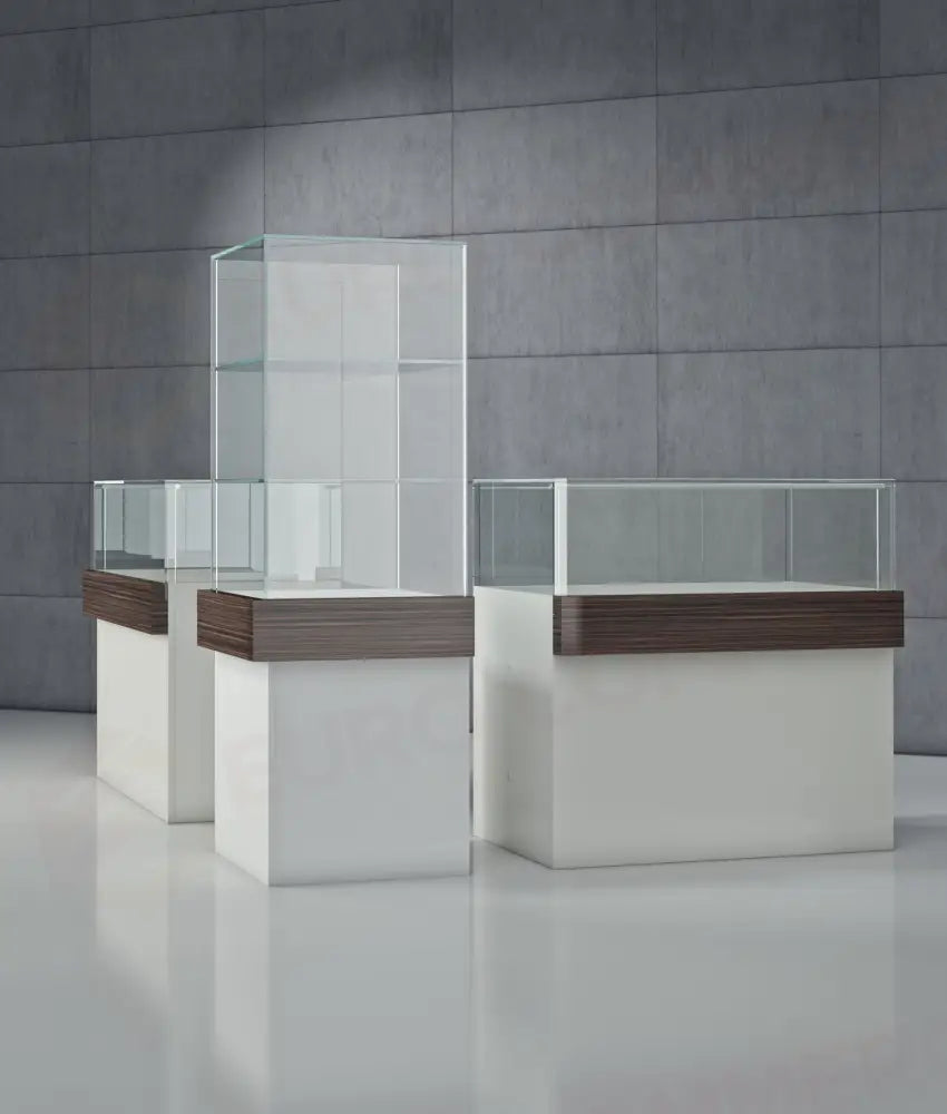 BANCHI VENDITA VETRINE ANGOLARI QUADRATUM FRAME 55X55X150 CM - QF/RE - ITALVETRINE