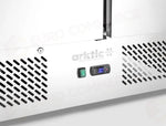 BANCO DA PIZZA CON TRE PORTE E VETRINETTA REFRIGERATA 380 + 40L ARKTIC 254L 230V/400W 1400X700X(H)