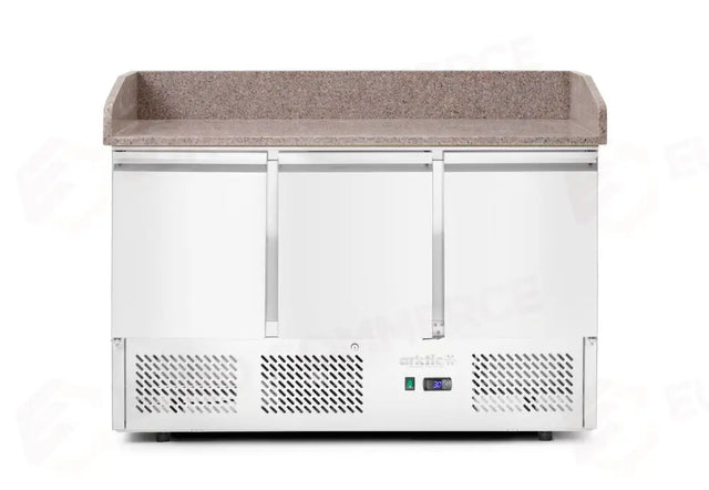 BANCO DA PIZZA CON TRE PORTE E VETRINETTA REFRIGERATA 380+40L, ARKTIC, 254L, 230V/400W, 1400X700X(H) - 232033
