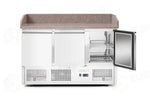 BANCO DA PIZZA CON TRE PORTE E VETRINETTA REFRIGERATA 380 + 40L ARKTIC 254L 230V/400W 1400X700X(H)