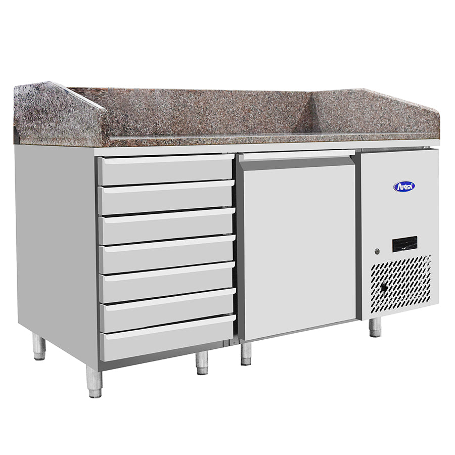 BANCO PIZZA ATOSA EPF3490-GR - 7 CASSETTI -1 PORTA - EPF3490-GR - ATOSA