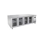 TAVOLO REFRIGERATO ATOSA 700 TN - 4 PORTE IN VETRO - GN 1/1 - EPF3741-GR-304T - ATOSA
