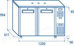 BANCO FRIGO PER BIRRA ALLA SPINA (PER N.6 FUSTI DA 20L) +1°C/+5°C - KG 6 - COOL HEAD