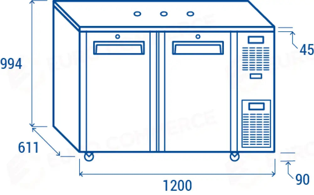 BANCO FRIGO PER BIRRA ALLA SPINA (PER N.6 FUSTI DA 20L) +1°C/+5°C - KG 6 - COOL HEAD