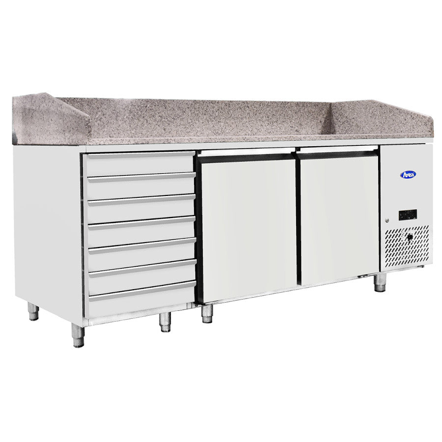 BANCO PIZZA ATOSA EPF3480 - GR - 7 CASSETTI - 2 PORTE - EPF3480-GR - ATOSA