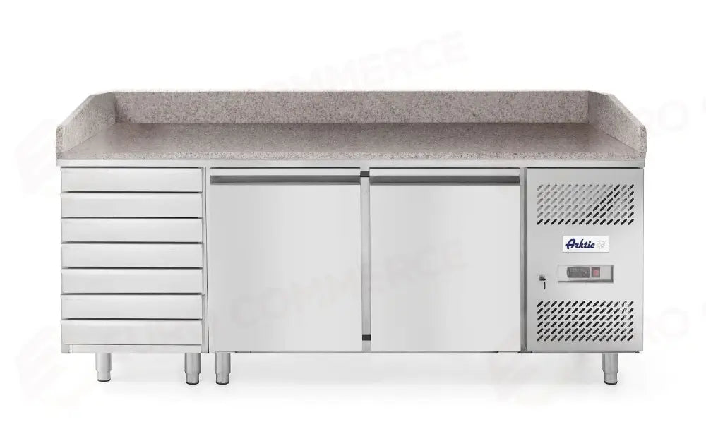 BANCO PIZZA A 2 PORTE 7 CASSETTI 280L ARKTIC 250L 230V/250W 2020X802X(H)1000MM - HENDI