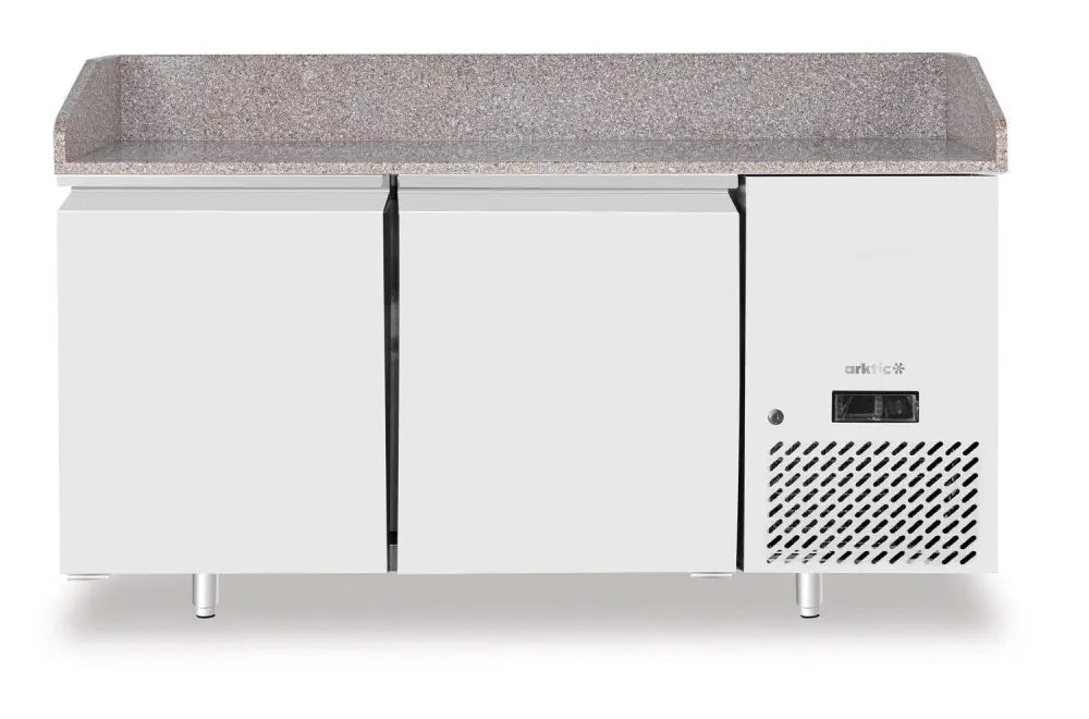 BANCO PIZZA CON PIANO DI LAVORO IN GRANITO 2 PORTE ARKTIC 250L GRANITO 230V/250W 1510X800X(H)8 - HENDI