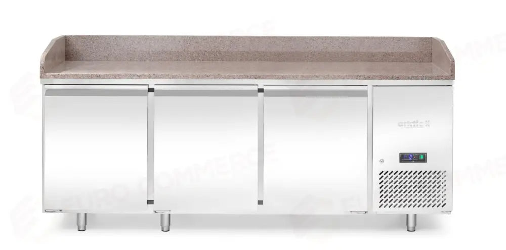 BANCO PIZZA CON PIANO DI LAVORO IN GRANITO 3 PORTE ARKTIC 375L 230V/400W 2010X800X(H)8 - 220252