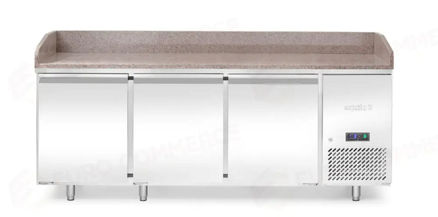 BANCO PIZZA CON PIANO DI LAVORO IN GRANITO, 3 PORTE, ARKTIC, 375L, GRANITO, 230V/400W, 2010X800X(H)8 - 220252