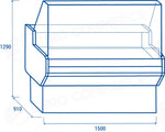 BANCO REFRIGERATO PER SERVIZIO ASSISTITO M2 -1°C/+7°C - WST 150 - COOL HEAD