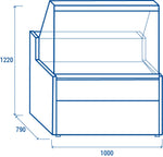 BANCO REFRIGERATO PER SERVIZIO ASSISTITO M2 -1°C/+7°C - WTE 100 - COOL HEAD