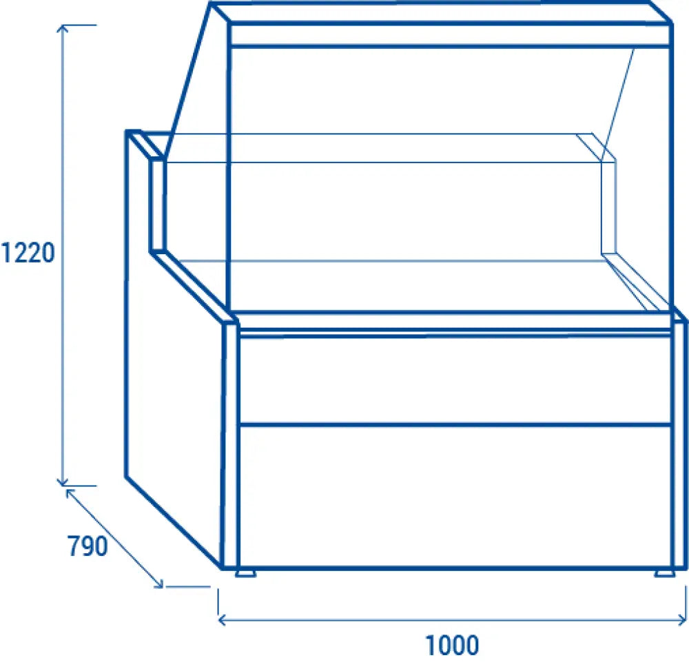 BANCO REFRIGERATO PER SERVIZIO ASSISTITO M2 -1°C/+7°C - WTE 100 - COOL HEAD