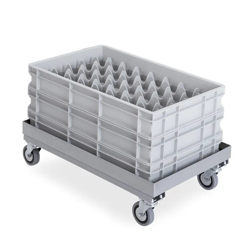 BASE IN ACCIAIO INOX PER CESTELLI LAVASTOVIGLIE CM 61X41 - 2203P - METALCARRELLI - CARRELLI