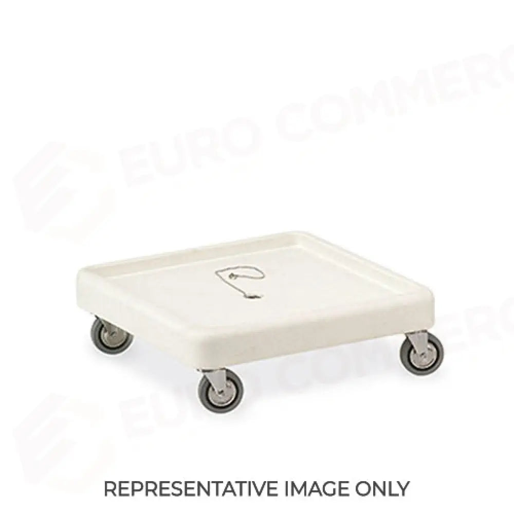 BASE IN POLIETILENE PER CESTELLI LAVASTOVIGLIE CM 51X51 2 RUOTE FRENATE - 2206P-F - METALCARRELLI - CARRELLI