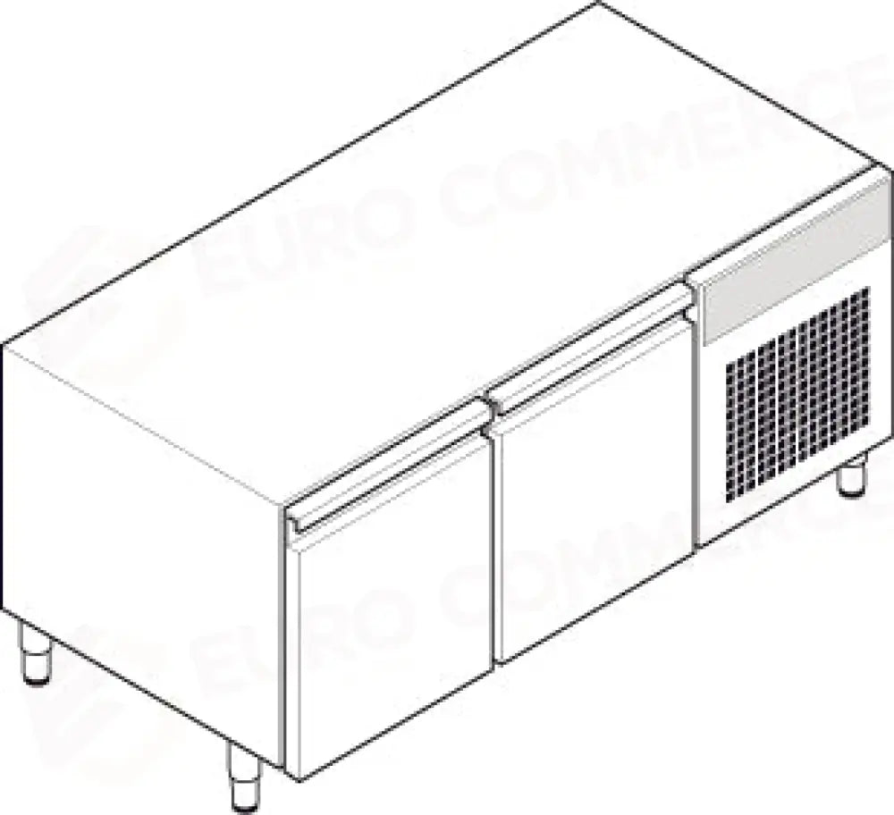 BASE REF.GN1/1 2PORTE C/GAS R290 - 126067 - TECNOINOX