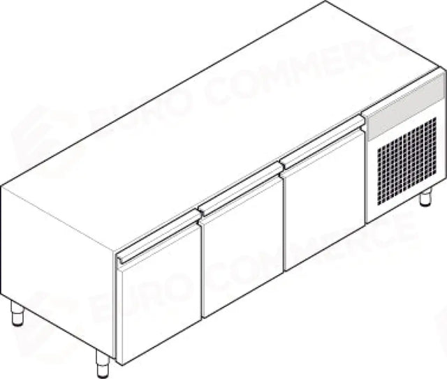 RÉF. BASE GN1/1 3 PORTES AVEC GAZ R290 - 126069 - TECNOINOX