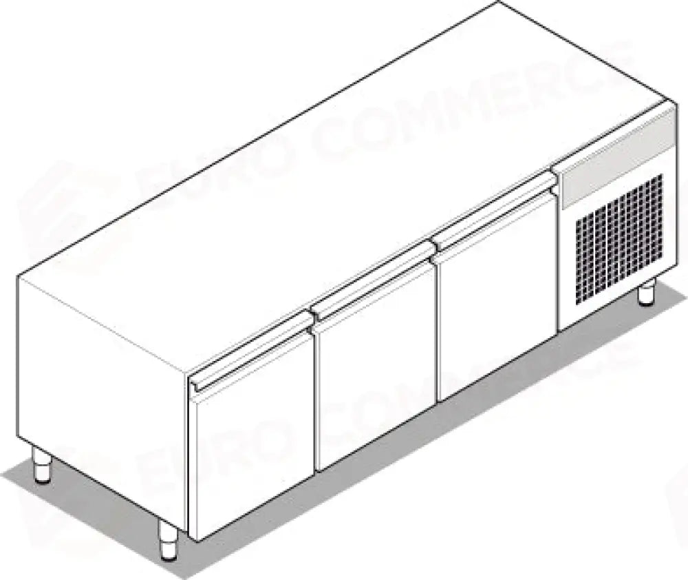 BASE REF.GN1/1 3PORTE C/GAS R290 - 716181 - TECNOINOX