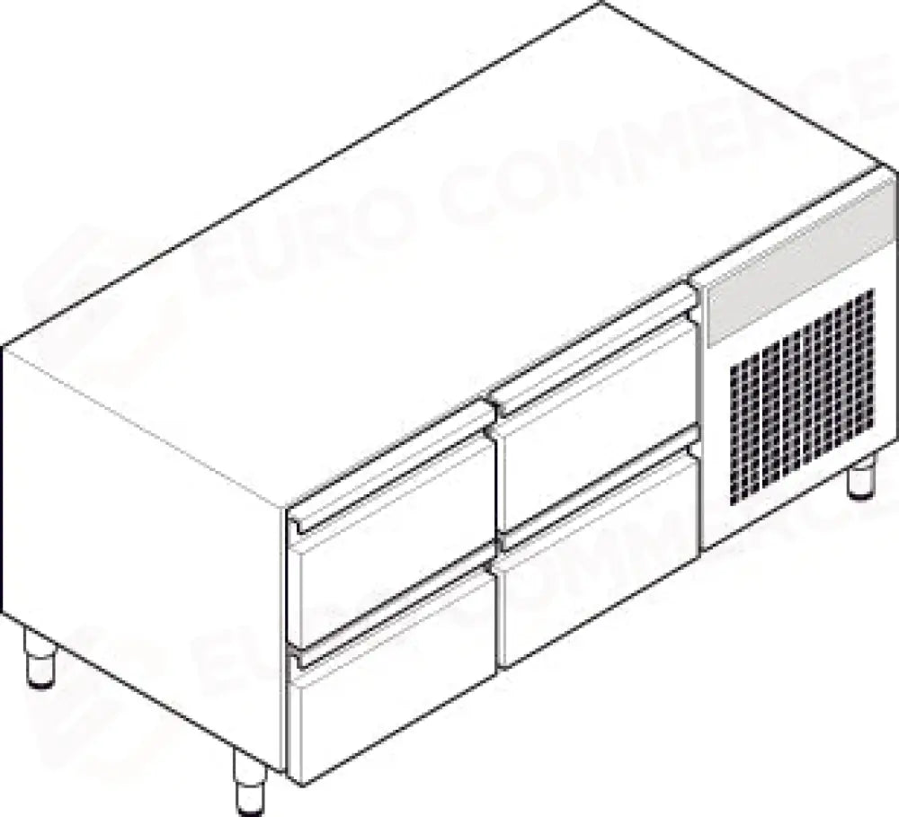 BASE REF.GN1/1 4CASSETTI C/GAS R290 - 126068 - TECNOINOX