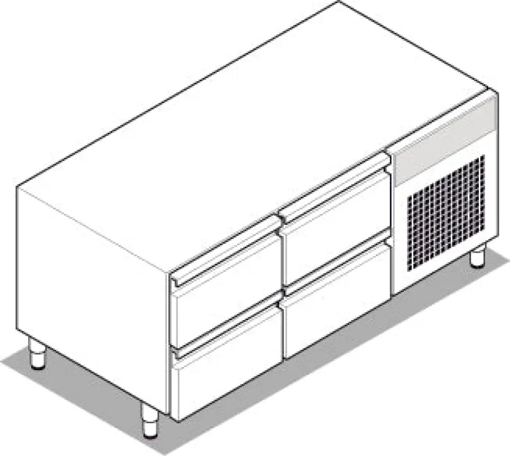 BASE REF.GN1/1 4CASSETTI C/GAS R290 - 716180 - TECNOINOX