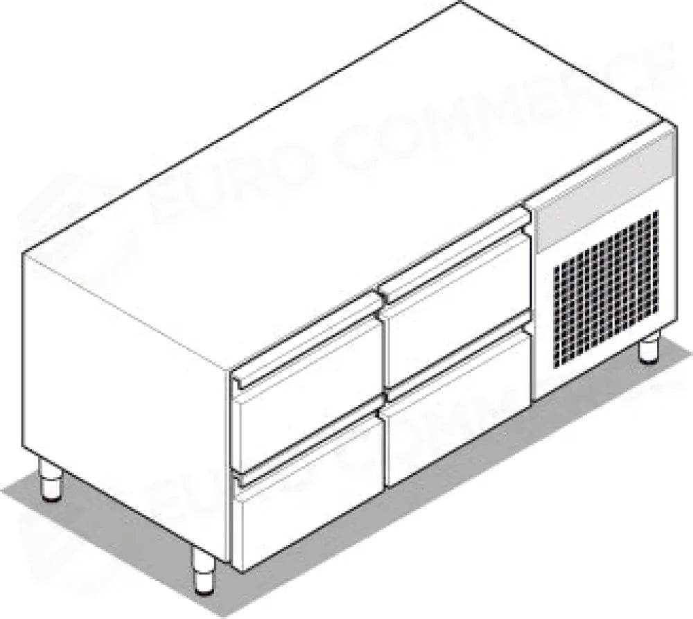 BASE REF.GN1/1 4CASSETTI C/GAS R290 - 716180 - TECNOINOX