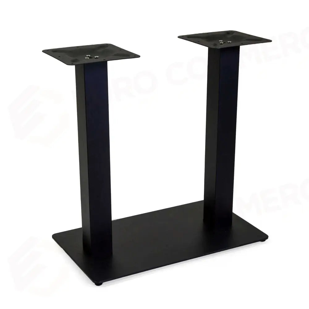 BASE TAVOLO ACCIAIO DOPPIA NERO RETTANGOLARE CM40X70H72 - 6467800000 - VACCHETTI