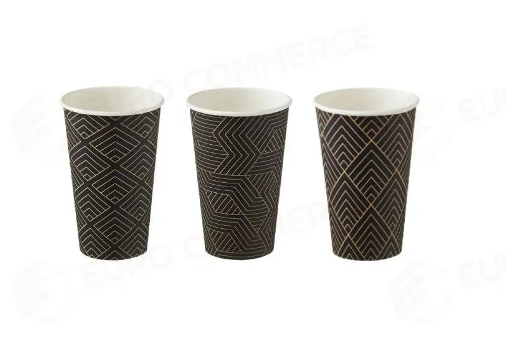 BICCHIERE NIGHT NERO/ORO - 470 ML - Ø9X13 CM - H0748.Z - LEONE - BICCHIERI