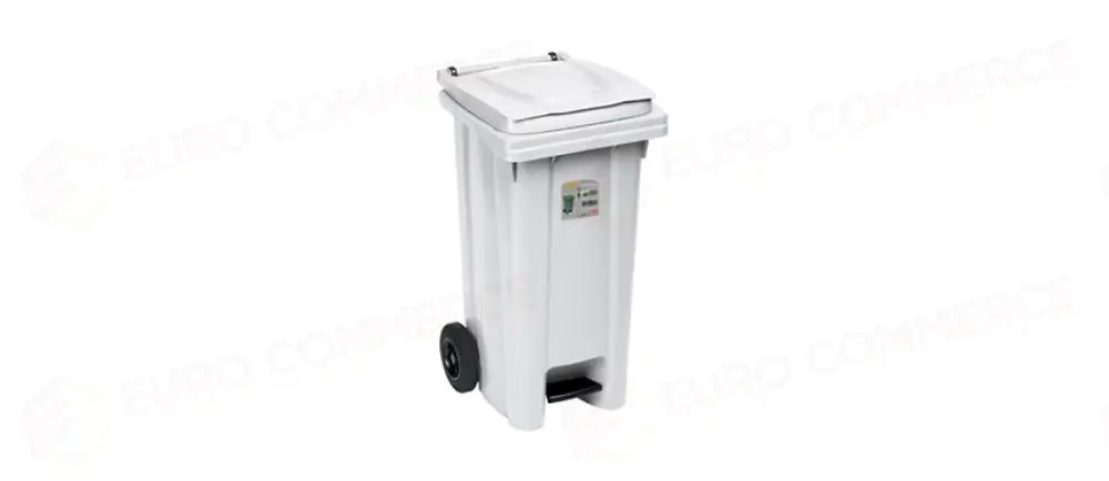 BIDONE CARRELLATO C/P LT.120 BIANCO - 130498 - MORINI