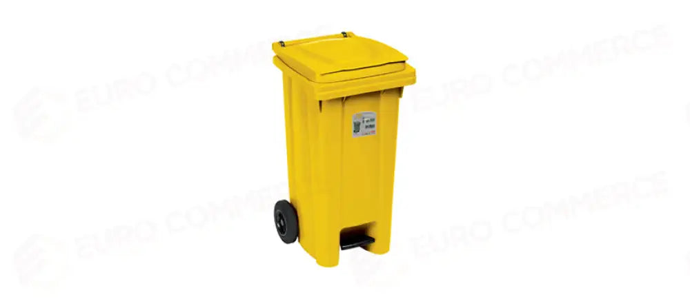 BIDONE CARRELLATO C/P LT.120 GIALLO - 130496 - MORINI