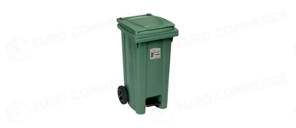 BIDONE CARRELLATO C/P LT.120 VERDE - 130492 - MORINI