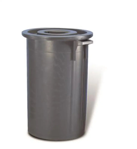 BIDONE CON COPERCHIO 90 LT GRIGIO CORALLO 2750 GIGANPLAST - 1190053 - MEDRI