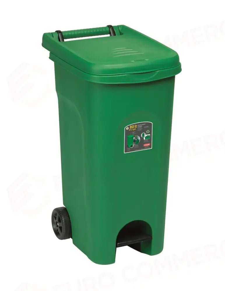 BIDONE RACCOLTA DIFFERENZIATA 80 LT VERDE URBAN ECO SYSTEM 25601 STEFANPLAST - 2550319 - MEDRI