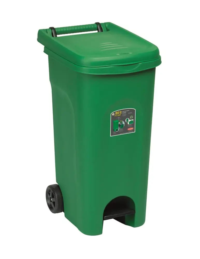 BIDONE RACCOLTA DIFFERENZIATA 80 LT VERDE URBAN ECO SYSTEM 25601 STEFANPLAST - 2550319 - MEDRI
