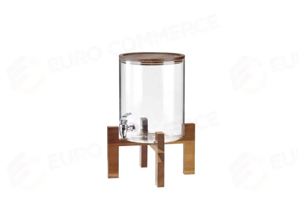 BIG JAR CON BASE IN ACACIA TRASPARENTE - 6,5 LT - T3034 - LEONE - VETRO