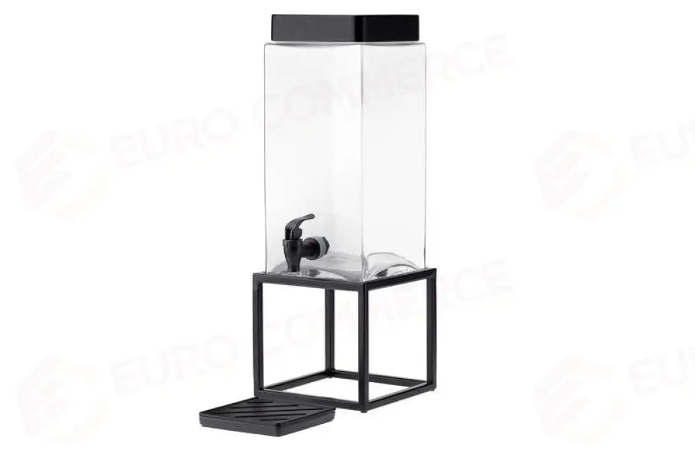 BIG JAR CON BASE IN METALLO VENEZIA TRASPARENTE - 6,5 LT - T3029 - LEONE - VETRO