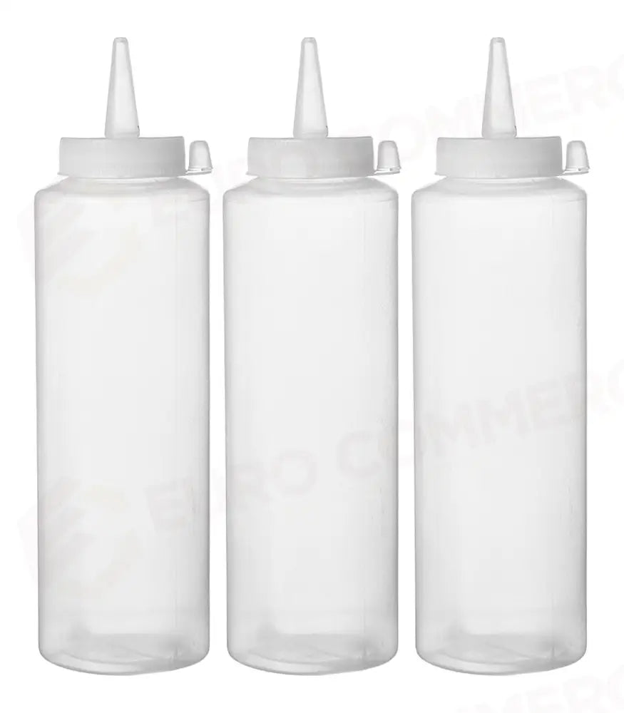 BOTTIGLIE DOSATRICI - 3 PEZZI HENDI 0,35L TRASPARENTE Ø55X(H)205MM - 557853