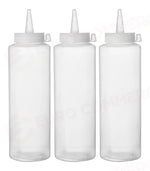 BOTTIGLIE DOSATRICI - 3 PEZZI HENDI 0,35L TRASPARENTE Ø55X(H)205MM - 557853