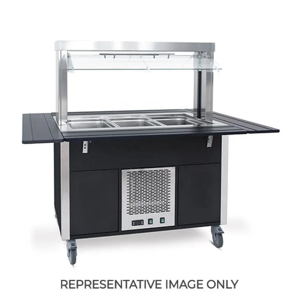 BUFFET FREDDO CON PARAFIATO MOBILE ARMADIATO ILLUMINAZIONE A LED 5XGN 1/1 LACCATO RAL - 6900CPB.5M-RAL - METALCARRELLI