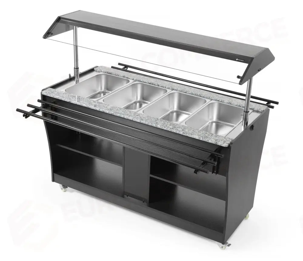 BUFFET RISCALDATO HENDI GN 1/1 BIANCO 1490X765X(H)1370MM - 274194