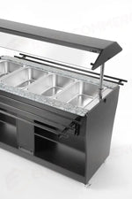 BUFFET RISCALDATO HENDI GN 1/1 BIANCO 1490X765X(H)1370MM - 274194