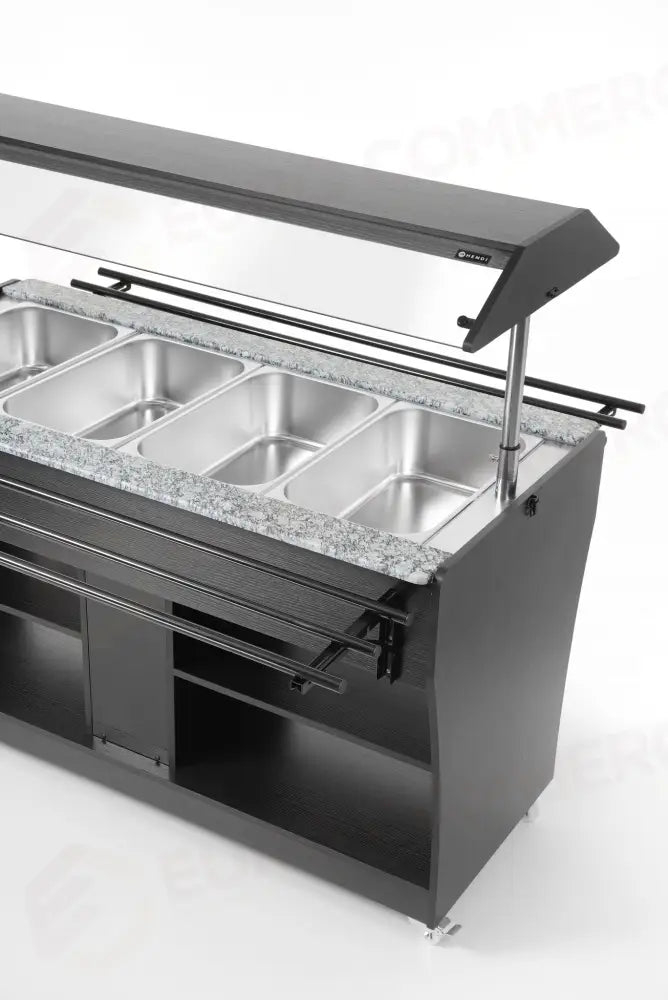 BUFFET RISCALDATO HENDI GN 1/1 BIANCO 1490X765X(H)1370MM - 274194