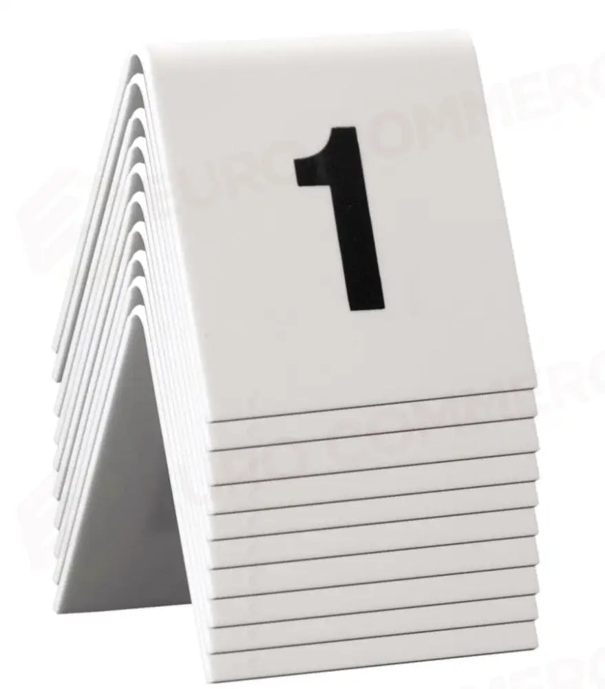 C/10 NUMERI DA TAVOLO 5X4 CM BIANCO TN-1-10-WT SECURIT - 13800023 - MEDRI