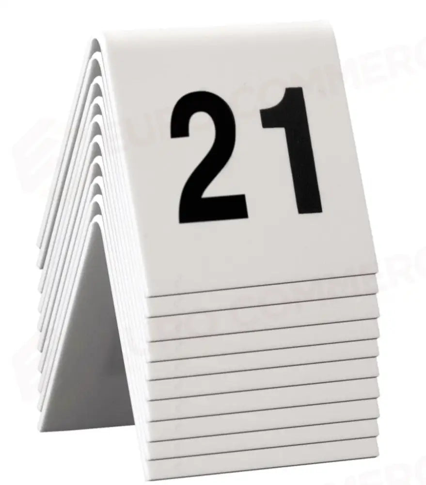 C/10 NUMERI DA TAVOLO 5X4 CM BIANCO TN-21-30-WT SECURIT - 13800025 - MEDRI
