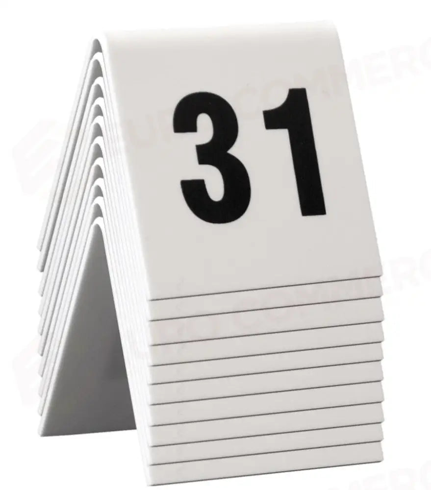 C/10 NUMERI DA TAVOLO 5X4 CM BIANCO TN-31-40-WT SECURIT - 13800026 - MEDRI