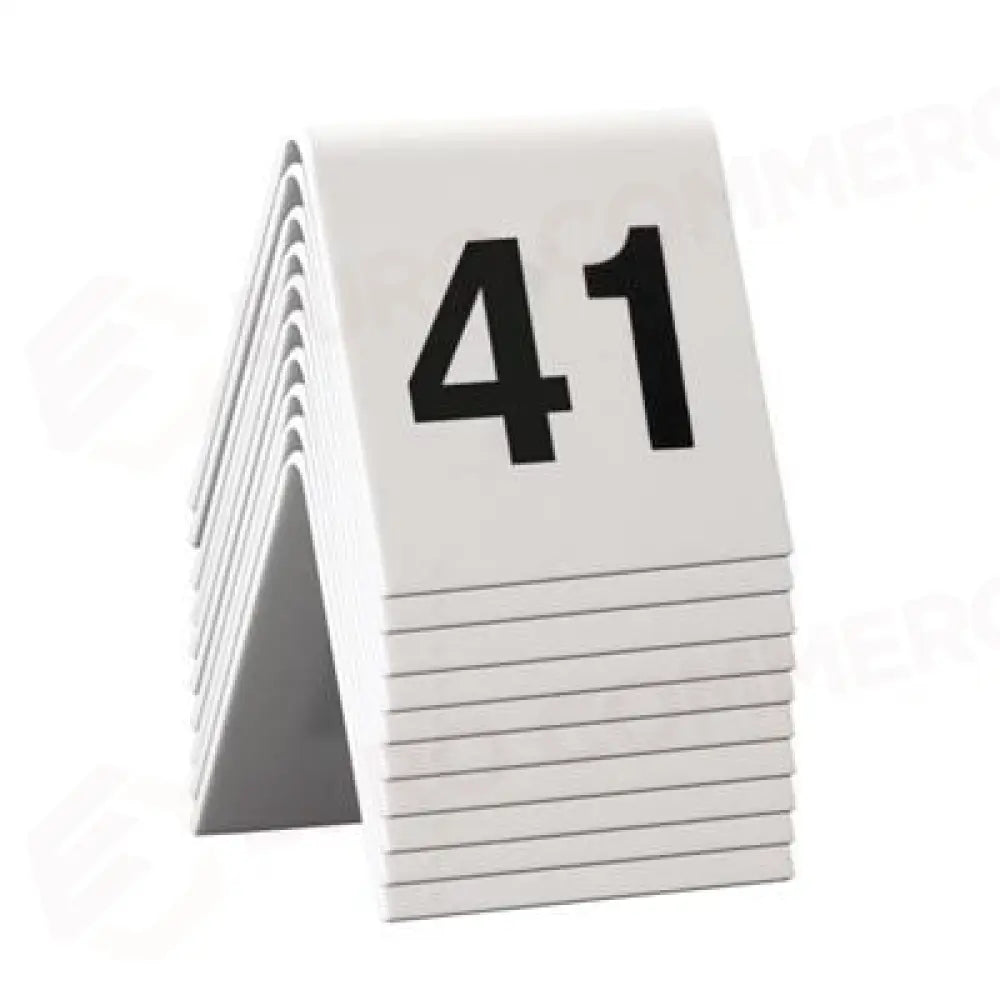 C/10 NUMERI DA TAVOLO 5X4 CM BIANCO TN-41-50-WT SECURIT - 13800038 - MEDRI