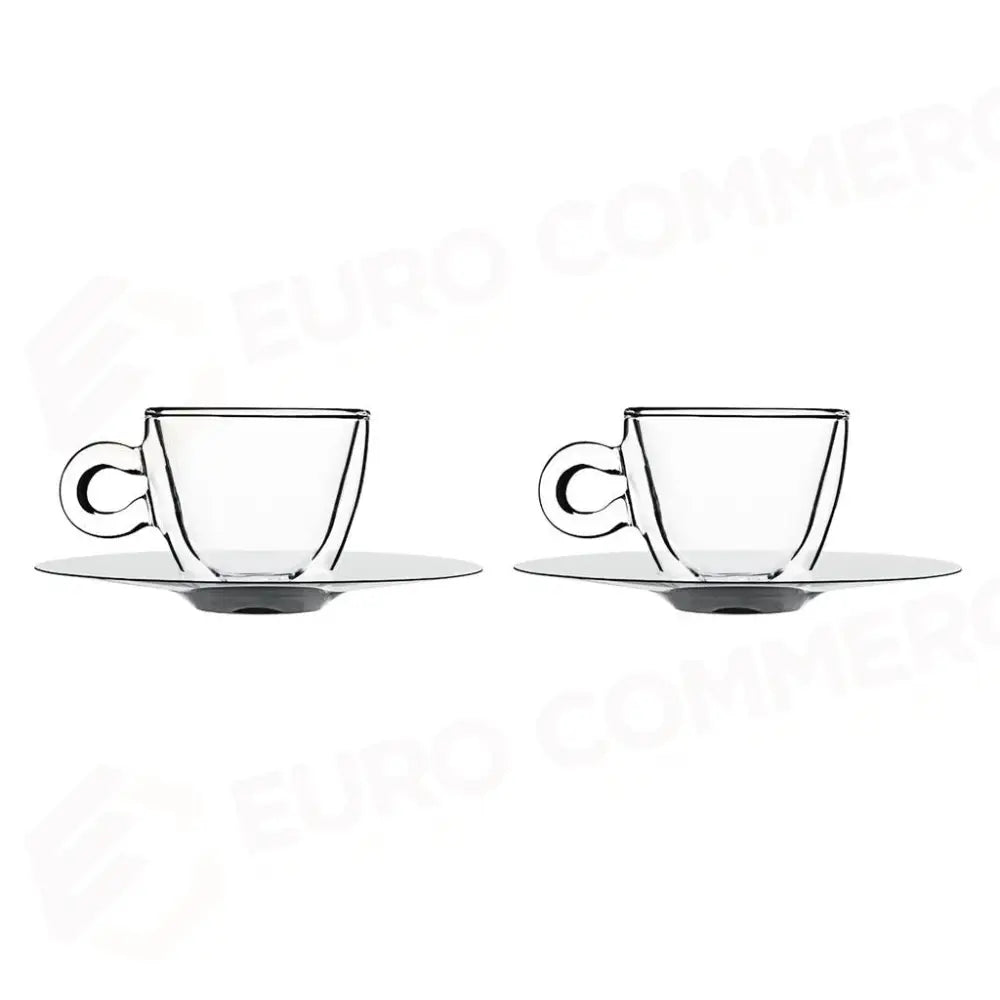 C/2 TAZZA ESPRESSO CON PIATTO 6,5 CL THERMIC GLASS 10083/01 BORMIOLI LUIGI - 3970646 - MEDRI