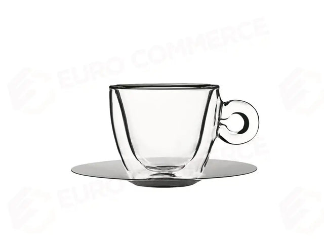 C/2 CAPPUCCINO CUPS WITH SAUCER 16.5 CL THERMIC GLASS 10086/01 BORMIOLI LUIGI - 3970591 - MEDRI