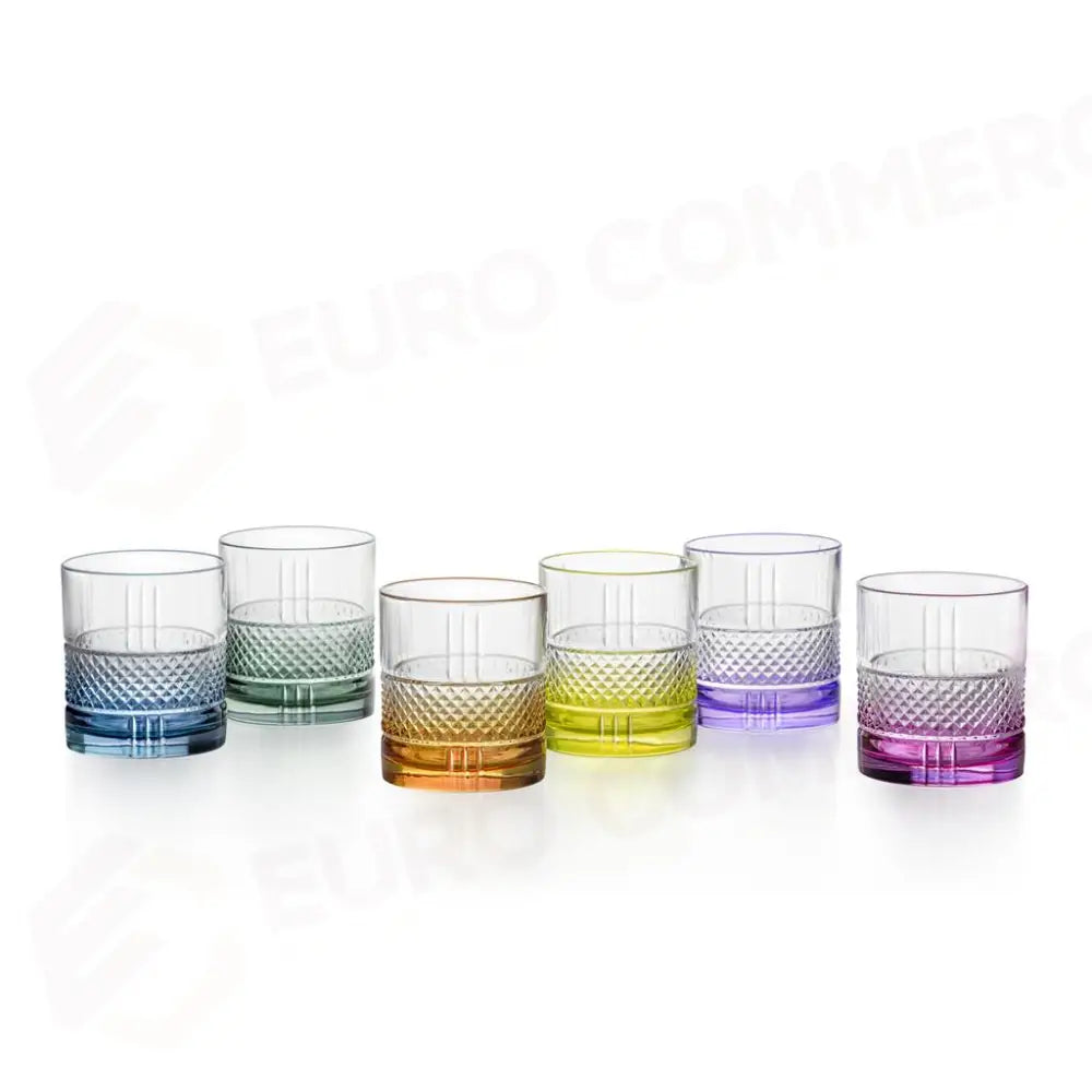 C/6 BICCHIERI 34 CL BRILLANTE COLORI ASSORTITI 27625020206 RCR - 0481990 - MEDRI