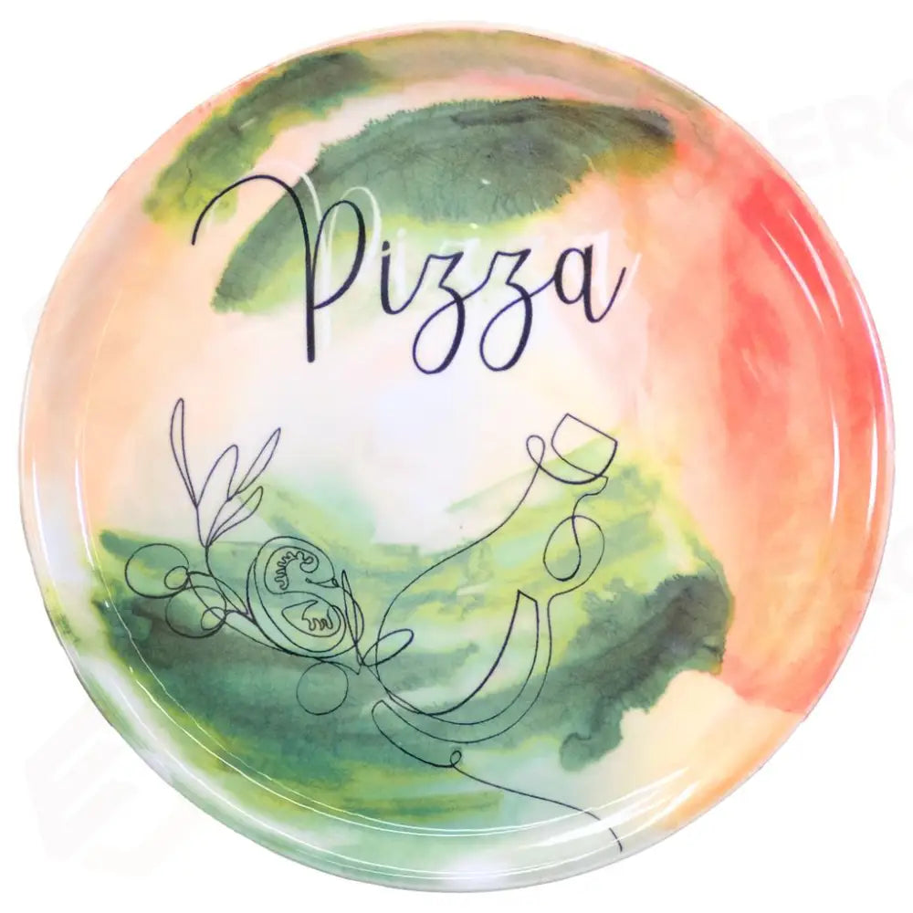 C/6 PIATTI PIZZA NAPOLI 33 CM PIZZAMENU POMODORI/OLIVE ZPO-OL SATURNIA - 6030844 - MEDRI